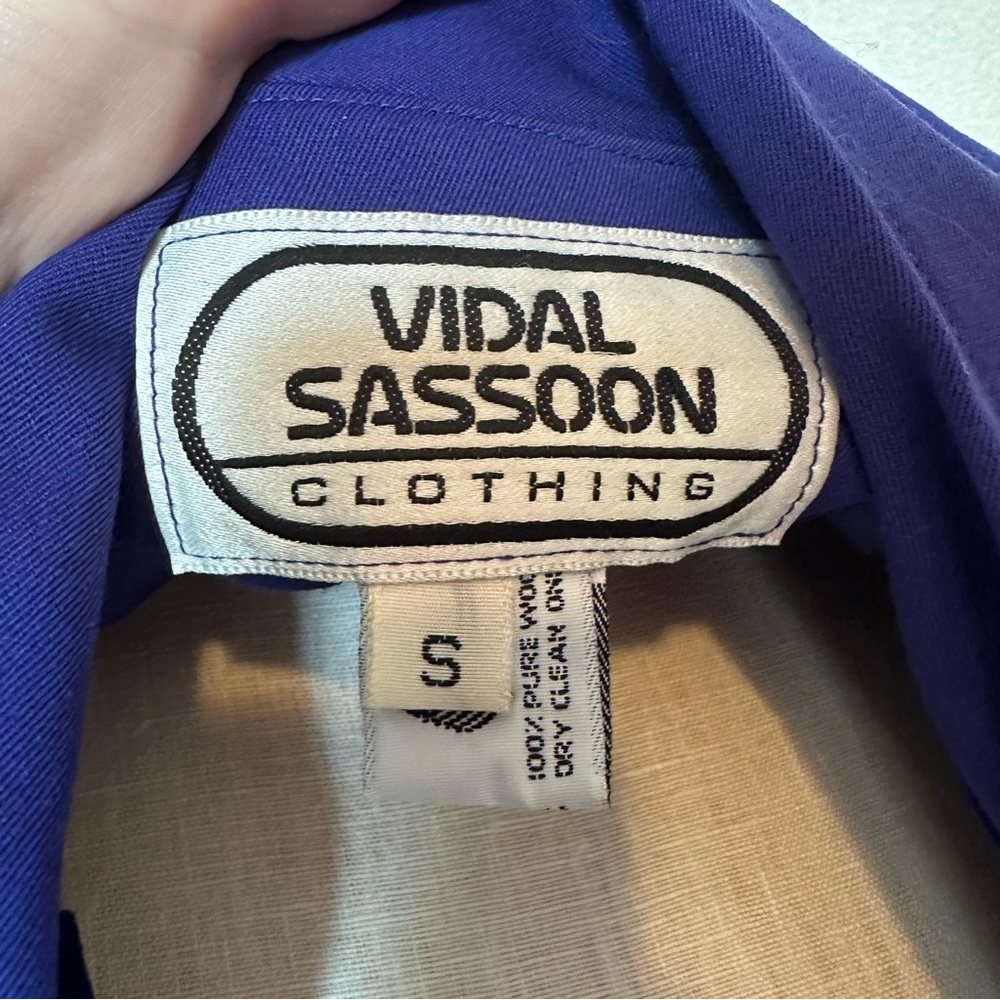 Vintage Vidal Sassoon Clothing Long Purple Blue B… - image 8
